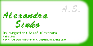alexandra simko business card