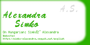 alexandra simko business card